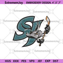 san jose sharks logo embroidery, san jose sharks machine embroidery file download, nhl embroidery instant digitals