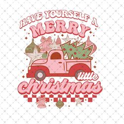 have yourself a merry little christmas retro design png