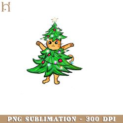 christmas cat tree funny cat christmas png sublimation