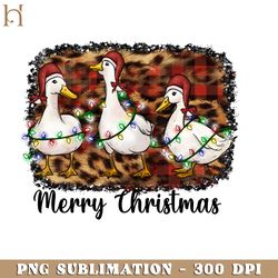 cute duck farmer christmas png sublimation