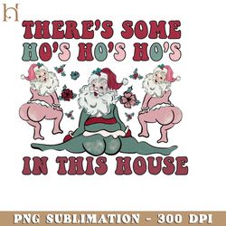 theres some ho ho ho in the house funny santa christmas sublimation