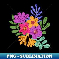wild maximalist colorful flowers - stylish sublimation digital download - unlock vibrant sublimation designs