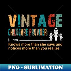 retro vintage childcare provider definition lovers costume - png transparent sublimation design - fashionable and fearless