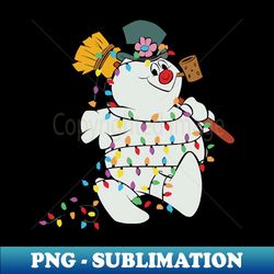 christmas snowman merry xmas light - high-quality png sublimation download - capture imagination with every detail
