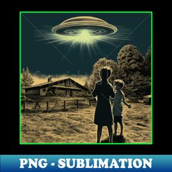 childhood ufo encounter memories vintage comics style drawing - vintage sublimation png download - create with confidence