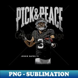 Jessie Bates III Atlanta Pick  Peace - Creative Sublimation PNG Download - Unlock Vibrant Sublimation Designs