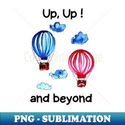 air balloon aircraft sky wings travelling vintage - decorative sublimation png file - defying the norms