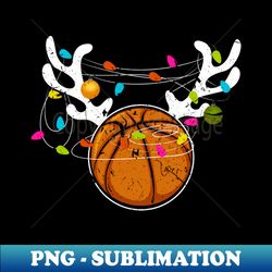 christmas lights basketball ball funny xmas - elegant sublimation png download - instantly transform your sublimation projects