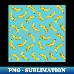 pop art banana fruit blue pattern - aesthetic sublimation digital file - perfect for personalization