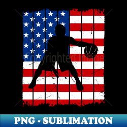 Basketball Player USA Flag Basketball - Premium PNG Sublimation File - Unlock Vibrant Sublimation Designs