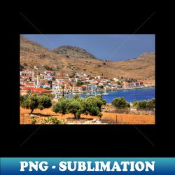 village view - png transparent digital download file for sublimation - transform your sublimation creations
