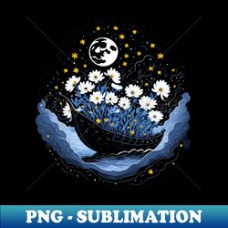 dreamy daisies and starry night - high-resolution png sublimation file - perfect for personalization