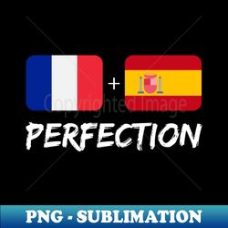 french plus spaniard perfection mix flag heritage gift - premium png sublimation file - unleash your creativity