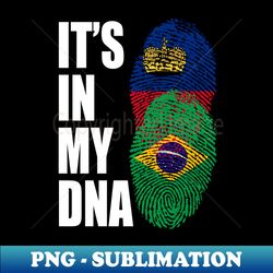 liechtensteiner and brazilian mix heritage dna flag - high-resolution png sublimation file - transform your sublimation creations