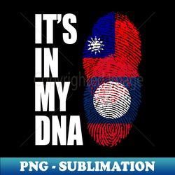 taiwanese and laotian mix heritage dna flag - png transparent digital download file for sublimation - bold & eye-catching