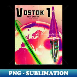 vostok 1 60th anniversary globe multicolour - png transparent sublimation design - unleash your creativity