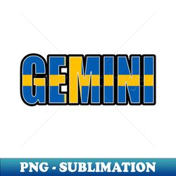 gemini swedish horoscope heritage dna flag - elegant sublimation png download - instantly transform your sublimation projects