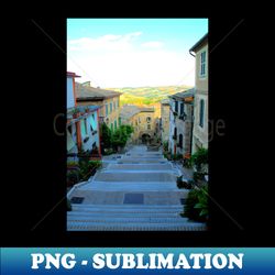 la piaggia staircase and the polenta well from above in corinaldo - high-quality png sublimation download - perfect for sublimation art