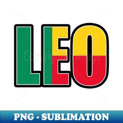 leo benin horoscope heritage dna flag - unique sublimation png download - perfect for personalization