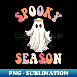 retro ghost spooky season design - retro png sublimation digital download - create with confidence