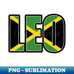 leo jamaican horoscope heritage dna flag - retro png sublimation digital download - instantly transform your sublimation projects