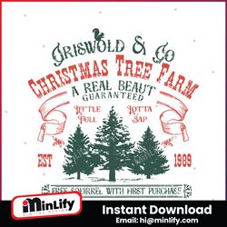vintage griswold and co chirstmas tree farm svg