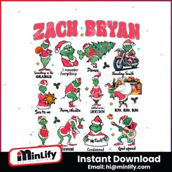 funny grinch zach bryan christmas albums png