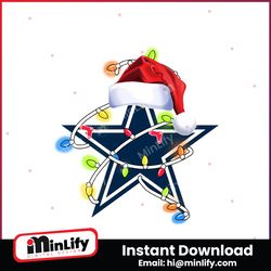 cowboys with santa hat and christmas light png
