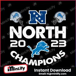 north champs 2023 detroit lions svg