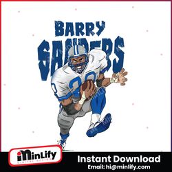 barry sanders detroit football player png