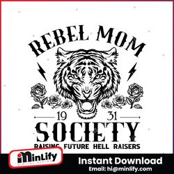 vintage rebel mom society 1931 svg