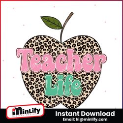 leopard apple teacher life png