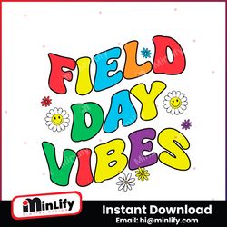 floral field day vibes funny education svg