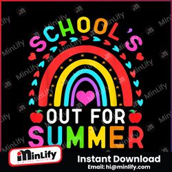 schools out for summer rainbow png