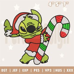 christmas green monster embroidery design, christmas movie character embroidery file, blue monster embroidery design, in