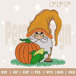 thanksgiving fall gnome embroidery machine design, pumpkin spice latte embroidery design, thankful food embroidery desig