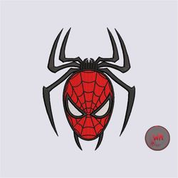 spiderman machine embroidery design, spiderman face with spider digital embroidery design, super hero embroidery designs