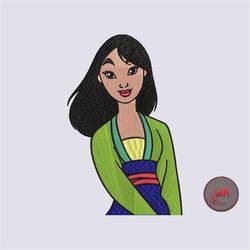 princes mulan machine embroidery designs, mulan filled embroidery design, baby birthday embroidery, chinese princess mul