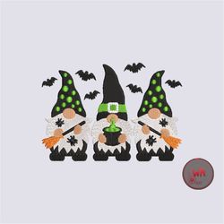 halloween gnome embroidery design, gnome embroidery digital files, scary gnome machine embroidery, instant download, 3 s