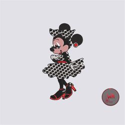 minnie embroidery designs, birthday girl embroidery files, cartoon machine embroidery file, instant download, 3 sizes