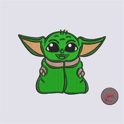 baby yoda embroidery design, baby yoda machine embroidery design, baby yoda embroidery digital files, instant download,