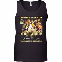 legends never die 74 freddie mercury 1946 2020 thank you for the memories signature tank top