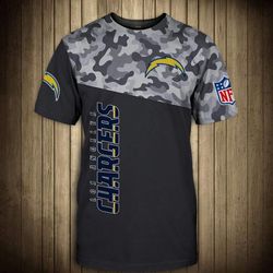 los angeles chargers military t t-shirt 3d all over print 3d short sleeve