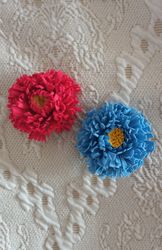 2 handmade brooches on pin/flowers brooch/women's accessories/women's jewellery/gift for her/mother day gifts/grandma