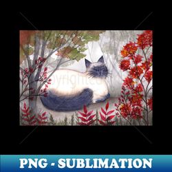 autumn cat - premium sublimation digital download - add a festive touch to every day