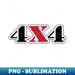 4x4 offroad decal - stencil black  red - png transparent sublimation design - stunning sublimation graphics