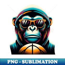 cool basketball monkey - aesthetic sublimation digital file - perfect for sublimation art