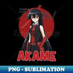 Night Raid Strong Member Akame - Vintage Sublimation PNG Download - Fashionable and Fearless