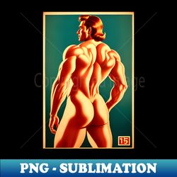 retro inspired soviet style propaganda butt - png transparent sublimation design - bring your designs to life