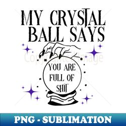 crystal ball black - instant png sublimation download - create with confidence